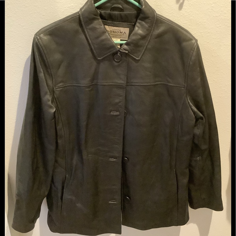Sonoma black leather jacket size XL